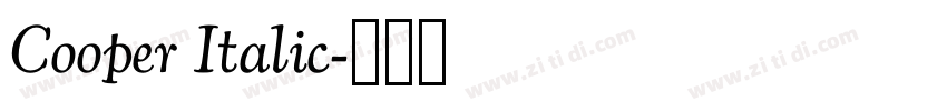 Cooper Italic字体转换 Cooper Italic字体转换